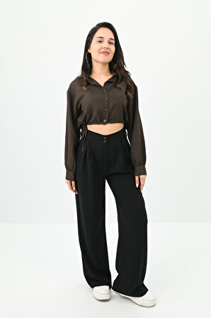 Kadın Crop Gömlek 1729-24