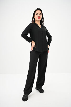 Kadın Omuz Taş Detaylı Gömlek 1687-24-1