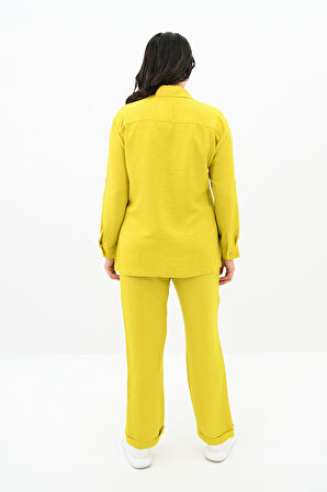 Kadın Büyük Beden Gömlek Takım 8094-24