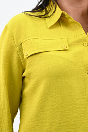 Kadın Büyük Beden Gömlek Takım 8094-24