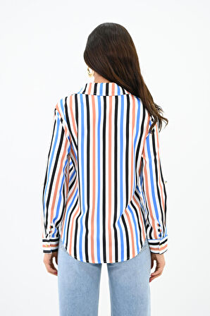 Kadın Desenli Klasik Gömlek 1753-24