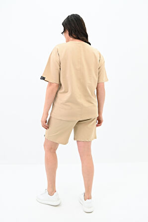 Kadın Büyük Beden Kol Detaylı Şortlu Takım 8101-24