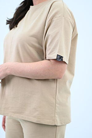 Kadın Büyük Beden Kol Detaylı Şortlu Takım 8101-24