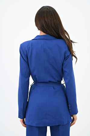 Kadın Kuşaklı Ceket Pantolon Takım 9004-24