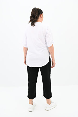 Kadın Büyük Beden Oversize T-shirt Takım 8104-24