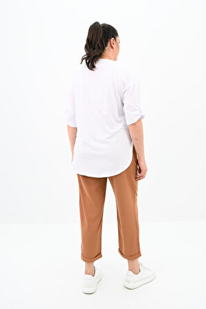 Kadın Büyük Beden Oversize T-shirt Takım 8104-24