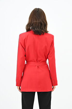 Kadın Kuşaklı Blazer Ceket 9004-1-24