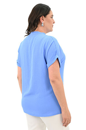 Kadın Büyük Beden Duble Kol Bluz 1790-25