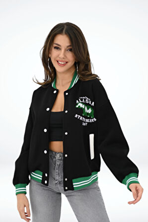 Kadın Alaska Nakışlı Kolej Ceket 1854-25-1