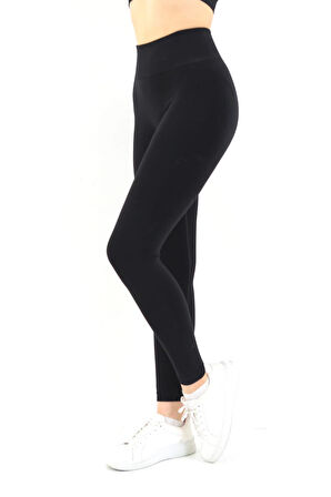 Kadın Yüksek Bel Büzgülü Toparlayıcı Fitness Tayt 16312 0029-25