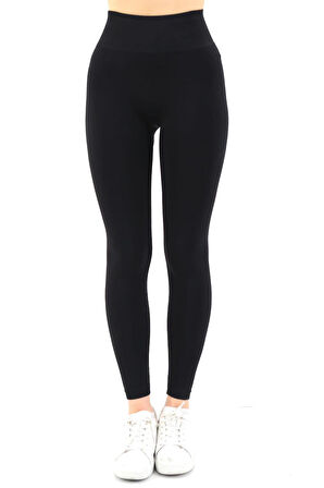 Kadın Yüksek Bel Büzgülü Toparlayıcı Fitness Tayt 16312 0029-25