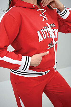 Kadın Büyük Beden Kordonlu Bol Paça Eşofman Takımı 8164-25