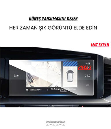 Opel Grandland 2021-2022-2023 Hayalet Gösterge ve Multimedya Uyumlu Set Mat Ekran Koruyucu