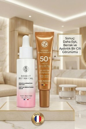 Leke Karşıtı Cilt Bakım Seti Serum 30 ml SPF 50+ Güneş Kremi 40 ml