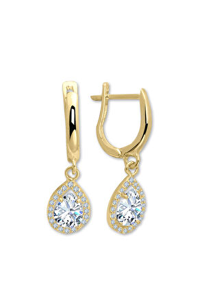 Damla Model Günlük Altın C Küpe