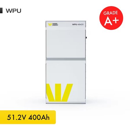 51,2V 400Ah 21.5kW LiFePO4 WPU Series Bluetooth'lu Lityum Demir Fosfat Akü/Batarya