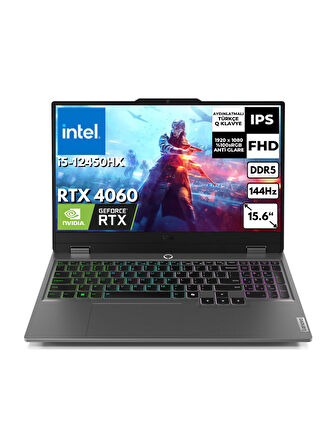 Lenovo LOQ 15IAX9 83GS00PHTR i5-12450HX 8GB 512GB SSD 8GB RTX4060 (105W) 15.6" 144Hz FreeDOS K1