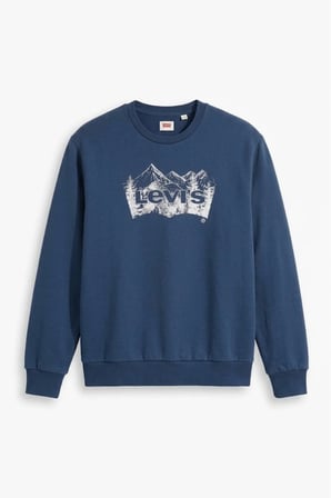 standart fit pamuk kumaş Erkek Graphic Sweatshirt Lacivert / 2XL