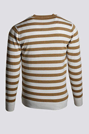 Erkek Triko Bisiklet Yaka Hardal 3749 