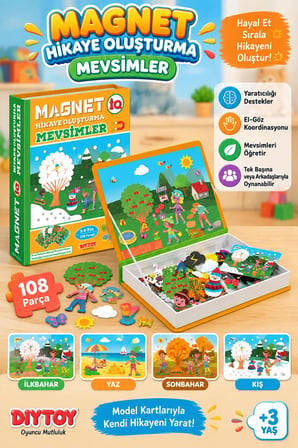 1505 DıyToy, Magnet Hikaye Oluşturma - Mevsimler / +3 yaş