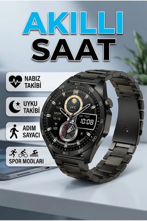 Bluetooth Akıllı Saat – Nabız ve Uyku Takipli, Adım Sayarlı, Çoklu Spor Modlu