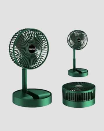 Şarjlı Mini Fan – Katlanabilir Tasarım ve 3 Kademeli Hız Ayarı