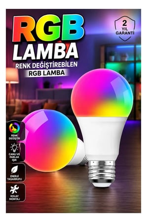 10 Watt RGB LED Ampul – Renk Değiştiren A+ Enerji Sınıfı