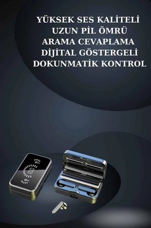 AMOLED Ekranlı Akıllı Saat ve ANC/ENC Bluetooth Kulaklık Seti – 3 Kordonlu