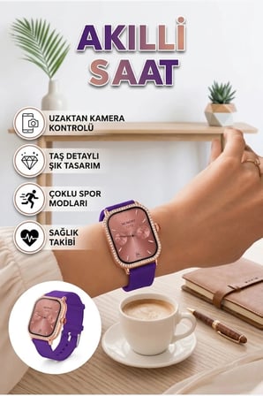 Kadın Akıllı Saat Seti – Uzaktan Telefon Kamera Kontrolü
