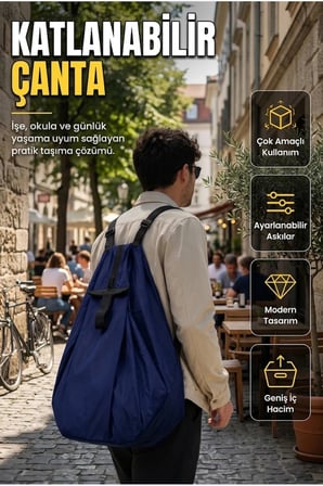 Katlanabilir Geniş Hacimli Pratik Taşıma Çantası