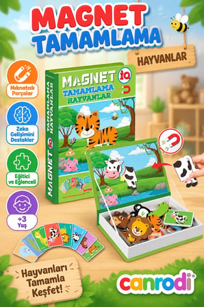 1512 DıyToy, Magnet Tamamlama - Hayvanlar/ +3 yaş