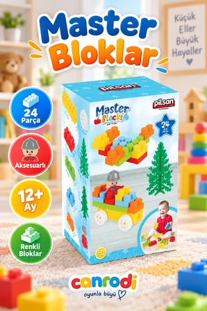 03 584-1010358401002 AKSESUARLI MASTER BLOKLAR 24 PARÇA