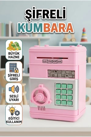 Elektronik Şifreli Büyük Hazneli Otomatik Para Biriktirme Kumbarası