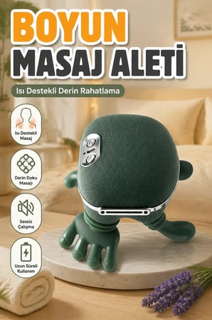 Isı Destekli Kablosuz Boyun Masaj Aleti Derin Rahatlama ve Taşınabilir Kullanım