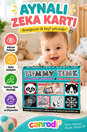 2304 Tummy Time Aynalı Zeka Kartı - canrodi