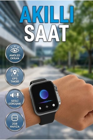 RS12 PRO+ 2025 Akıllı Saat 45 mm 3D AMOLED Ekran GPS 2GB Hafıza Sesli Görüşme Özellikli