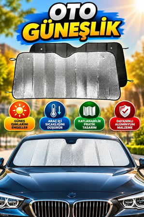 Katlanabilir Oto Ön Cam Güneşliği Alüminyum Yansıtıcı Isı Önleyici Volkswagen Passat Peugeot 3008 Skoda Superb Nissan Qashqai