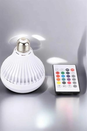 Kablosuz Bluetooth Led Lambalı Hoparlör Dekoratif Akıllı Ampul Tasarımlı