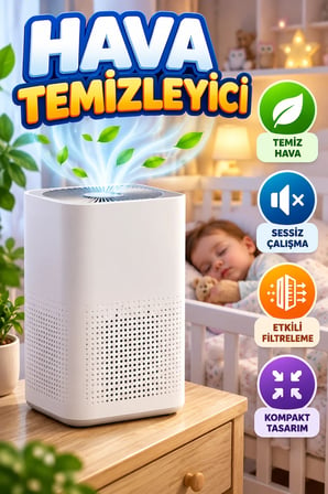Sessiz Hava Temizleyici Kompakt Tasarım ve Etkili Filtreleme