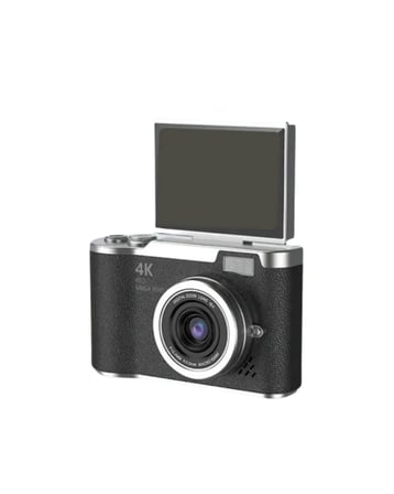 Kompakt 4K Dijital Kamera 48 MP 8X Zoom Döner Flip Ekranlı Vlog ve Selfie Kamerası