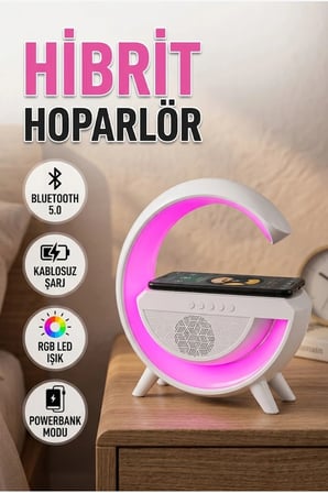G Şekilli Bluetooth 5.0 Taşınabilir Hoparlör – Powerbank Özellikli