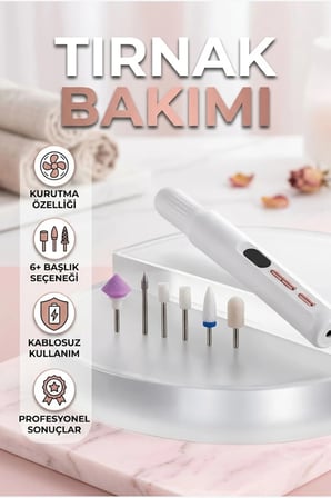 Şarjlı Manikür Pedikür Seti – UV Tırnak Kurutma Özellikli