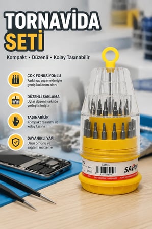 Çok Fonksiyonlu Hassas Tornavida Seti Telefon Tablet ve Bilgisayar Tamiri İçin