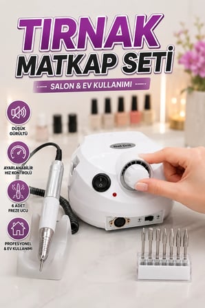 Düşük Gürültülü Tırnak Freze Matkap Seti Profesyonel Salon ve Ev Kullanımı İçin Alüminyum Gövdeli