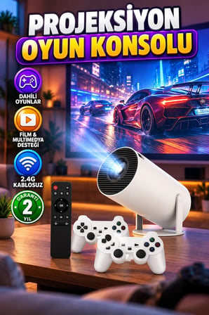 2.4G Kablosuz Oyun ve Film Projeksiyon Cihazı – Konsol ve Multimedya Destekli