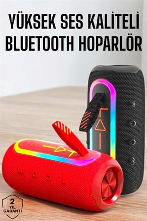 Flip6 Max Kablosuz Bluetooth Hoparlör Kırmızı Taşınabilir Uzun Pil Ömürlü