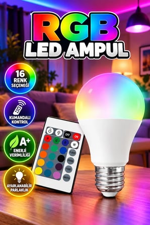 RGB LED Ampul – A+ Enerji Verimliliği