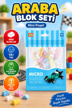 LZ8623 LOZ Araba Blok Seti Mini Poşet -canrodi life