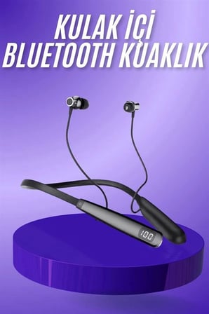 Boyun Askılı Bluetooth 5.3 Kulaklık – LED Şarj Göstergeli 100 Saat Kullanım
