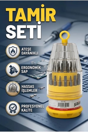Profesyonel Elektronik Tamir Tornavida Seti Ateşe Dayanıklı Ergonomik Saplı Hassas Bakım Seti